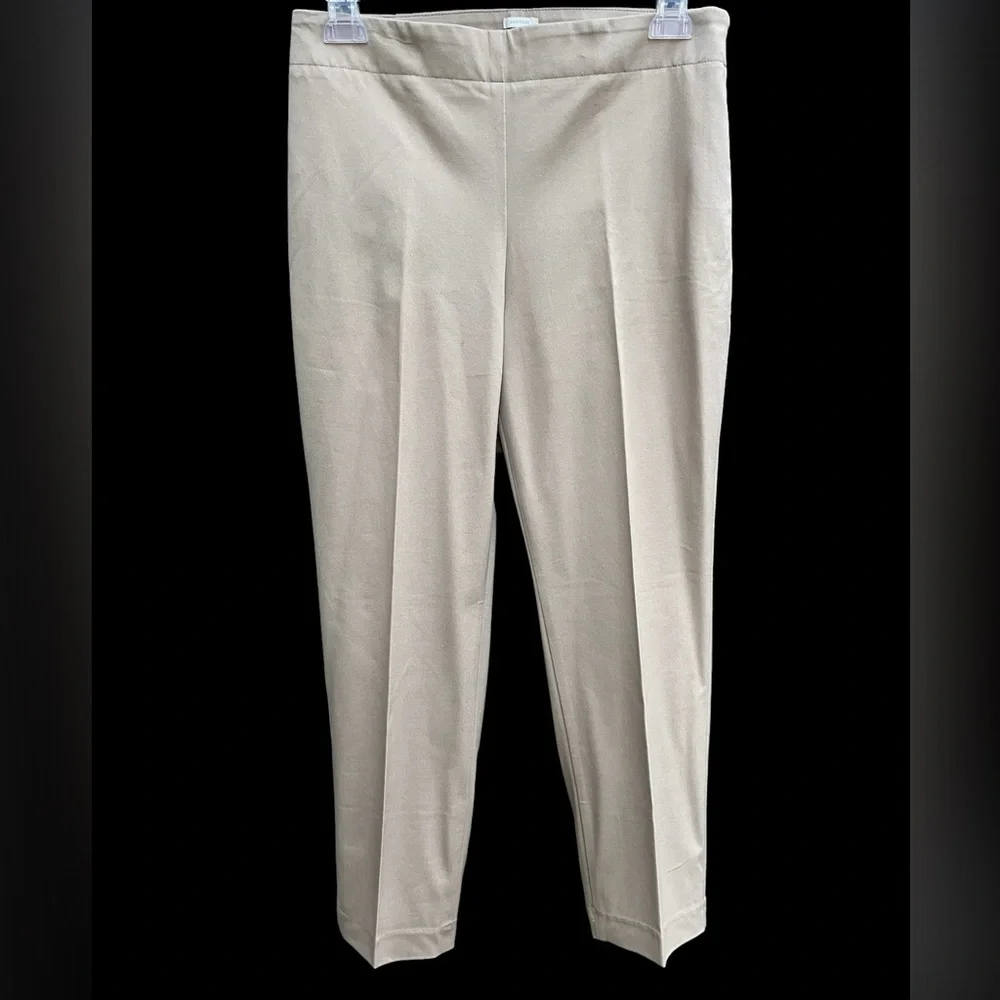 Talbots Tan Khaki Trouser Heritage Style Pant Trousers Side Zip Women’s Sz. 6 - Picture 2 of 3